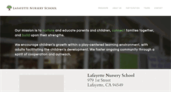 Desktop Screenshot of lafayettenurseryschool.org